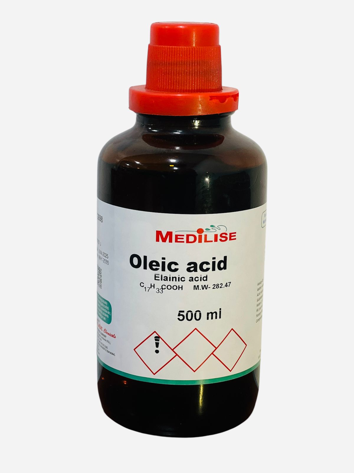 OLEIC ACID (ELAIRIC ACID) 65-70% C18H34O2=282.47 CAS No.112-80-1
